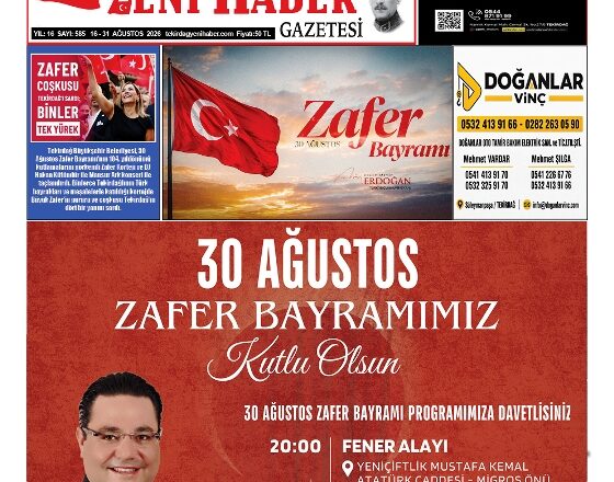 Tekirdağ Yeni Haber Gazetesi